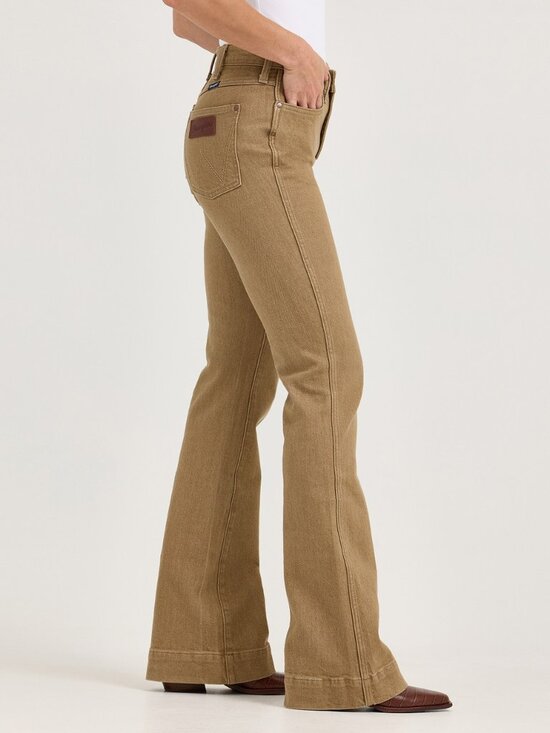 Wrangler Denim - New Wrangler Retro Bailey High Rise Trouser 33 x 34 Emersyn Jeans Denim Tan